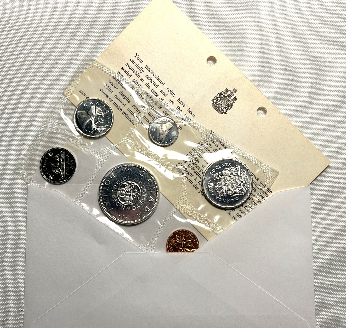 1964 CANADIAN 6-COIN 80% SILVER PROOF SET: 100th Anniversary of the Charlottetown and Quebec City Pre-Confederation Meetings