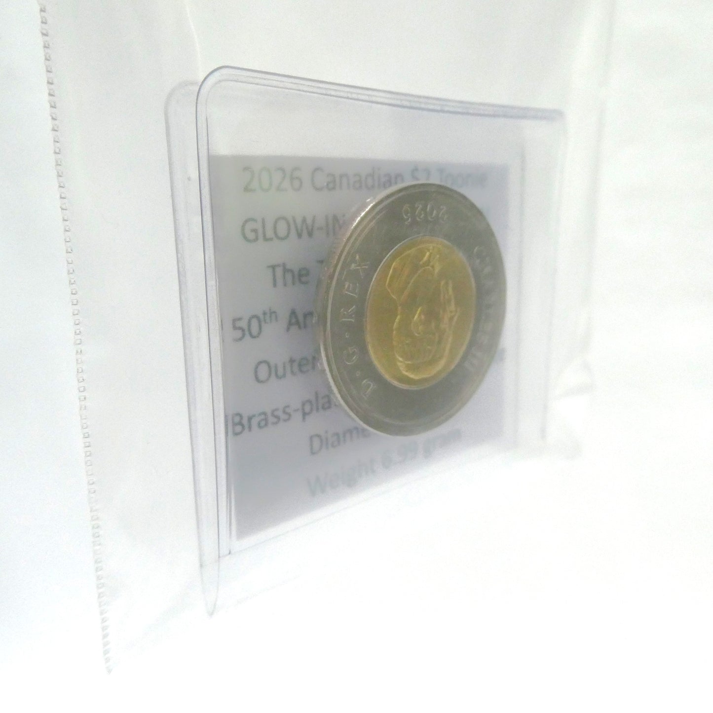 2026 Canadian $2 Toonie GLOW-IN-THE-DARK COIN: The 50th Anniversary Celebration of The Toronto CN Tower in a Special Presentation Holder