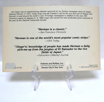 HERMAN, YOU WERE A MUCH STRONGER MAN ON OUR FIRST HONEYMOON, by Jim Unger (1983 1st Ed.)