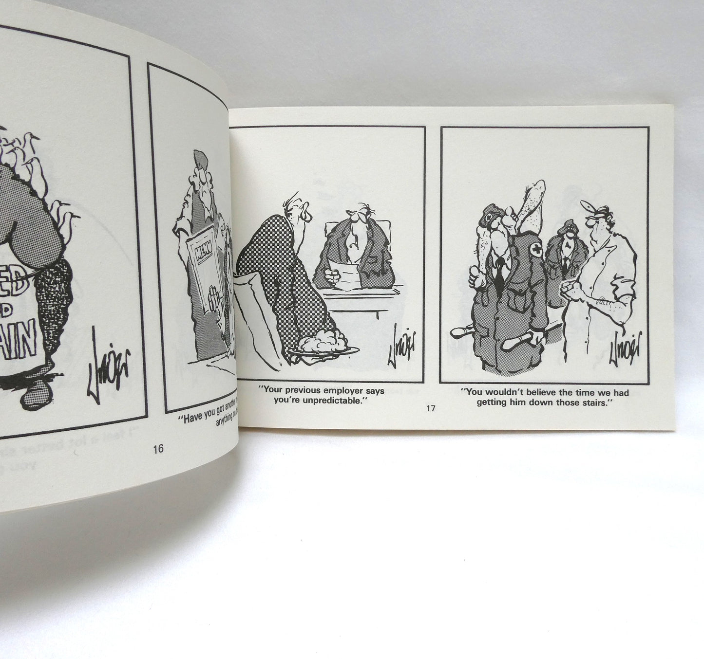HERMAN, DINNER'S SERVED AS SOON AS THE SMOKE CLEARS, by Jim Unger (1985 1st Ed.)