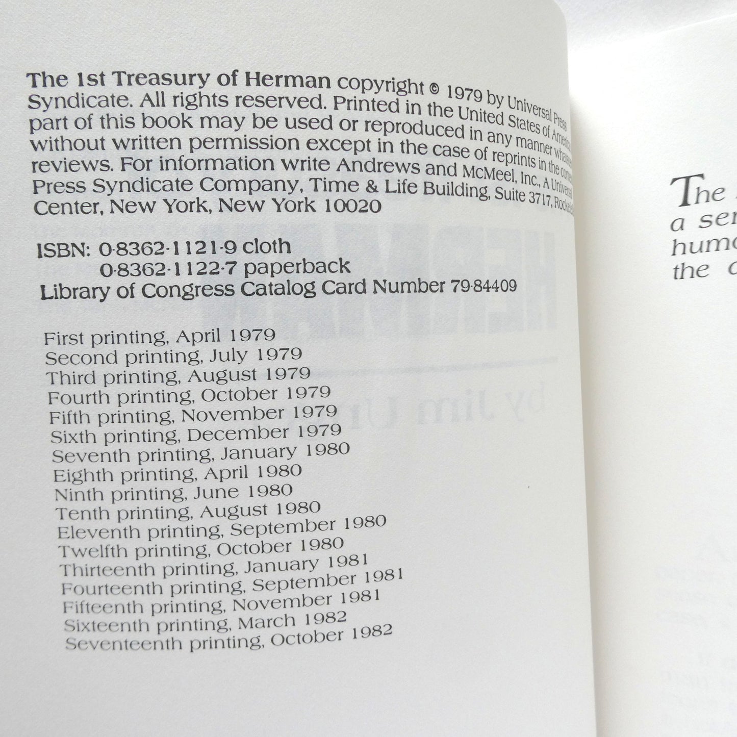 HERMAN, THE FIRST TREASURY, by Jim Unger (1979 1st Ed.)