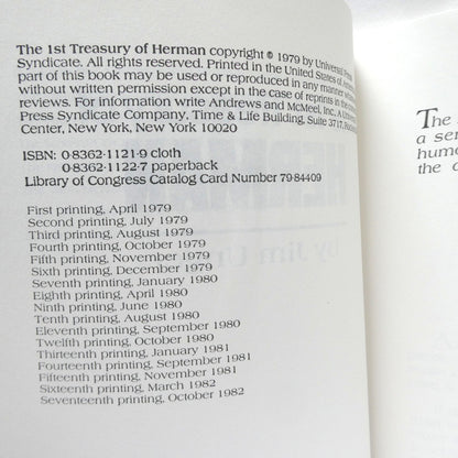 HERMAN, THE FIRST TREASURY, by Jim Unger (1979 1st Ed.)