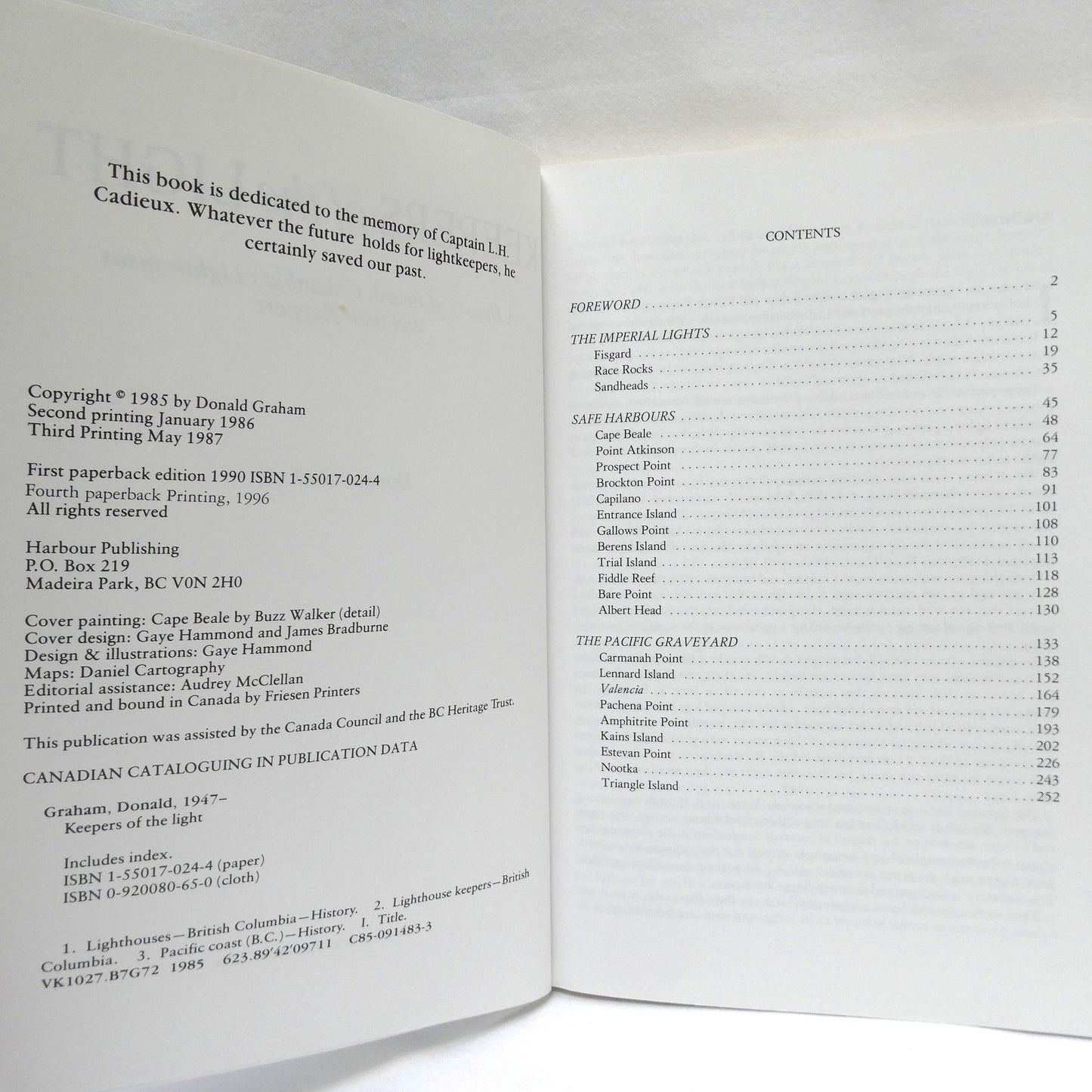 KEEPERS OF THE LIGHT: A History of British Columbia's Lighthouses and their Keepers, by Donald Graham (1990 1st Ed.)