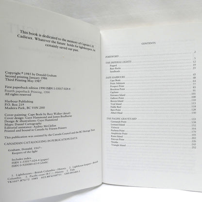 KEEPERS OF THE LIGHT: A History of British Columbia's Lighthouses and their Keepers, by Donald Graham (1990 1st Ed.)