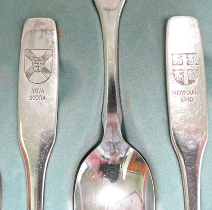 EXPO 1867-1967 SET OF 12 SPOONS: Canadian Provinces and Territories PLUS BONUS EXPO SPOON & COA, by Oneida Silversmiths of Canada