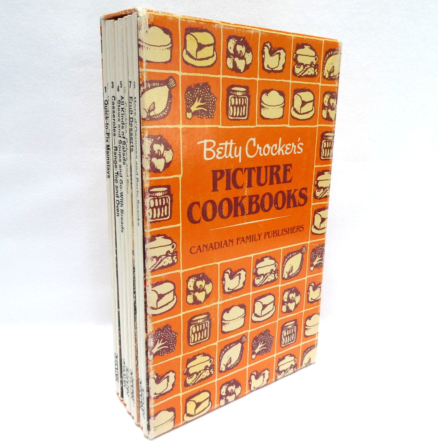 Vintage Betty Crocker's Picture Cookbook 8-Volume Boxed Set, Canadian Family Publishers by Golden Press (1982 1st. Ed)