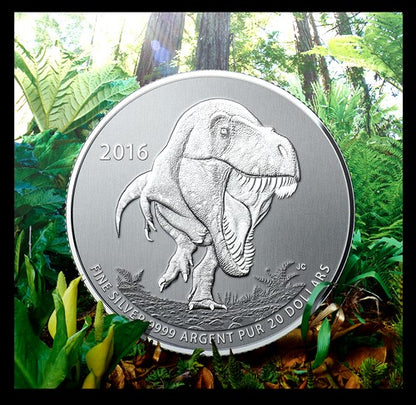 2016 $20 for $20 Pure Silver Coin: CANADA T-REX!