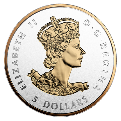 2016 Canadian Maple Leaf 5-COIN 99.99% FINE PURE SILVER Fractional Set: LONGEST REIGNING SOVEREIGN