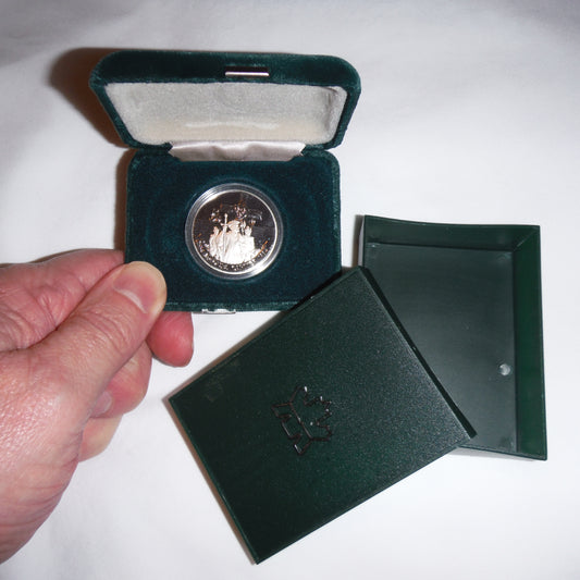 1984 $1 Canadian Coin: JACQUES CARTIER 450th Anniversary Commemorative Nickel Dollar, in Clamshell Case