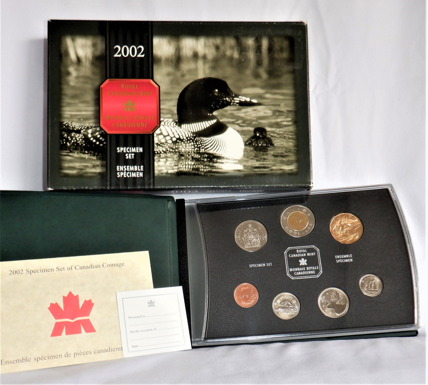 2002 Canada 7-Coin Specimen Set: COMMON LOON