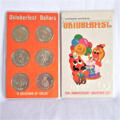 KITCHENER-WATERLOO OKTOBERFEST: 10th Anniversary 6-Coin Souvenir Token Set, 1973-1978