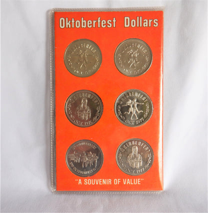 KITCHENER-WATERLOO OKTOBERFEST: 10th Anniversary 6-Coin Souvenir Token Set, 1973-1978