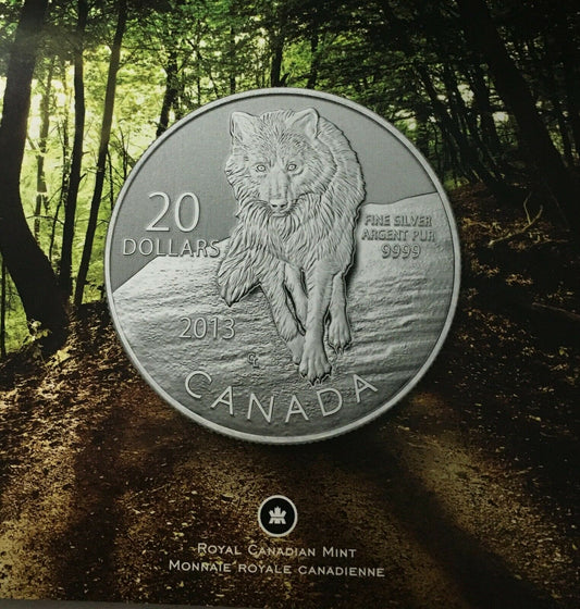 2014 $20 for $20 Pure Silver Coin: THE CANADIAN WOLF