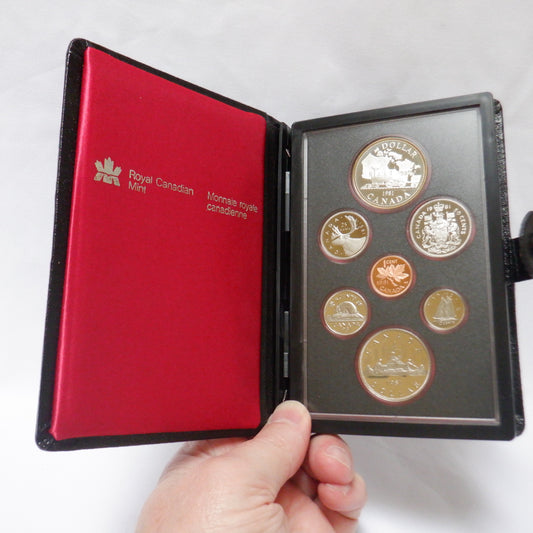 1981 Double Dollar 7-Coin CDN PROOF Set: TRANS-CANADA RAILWAY 100th Anniversary