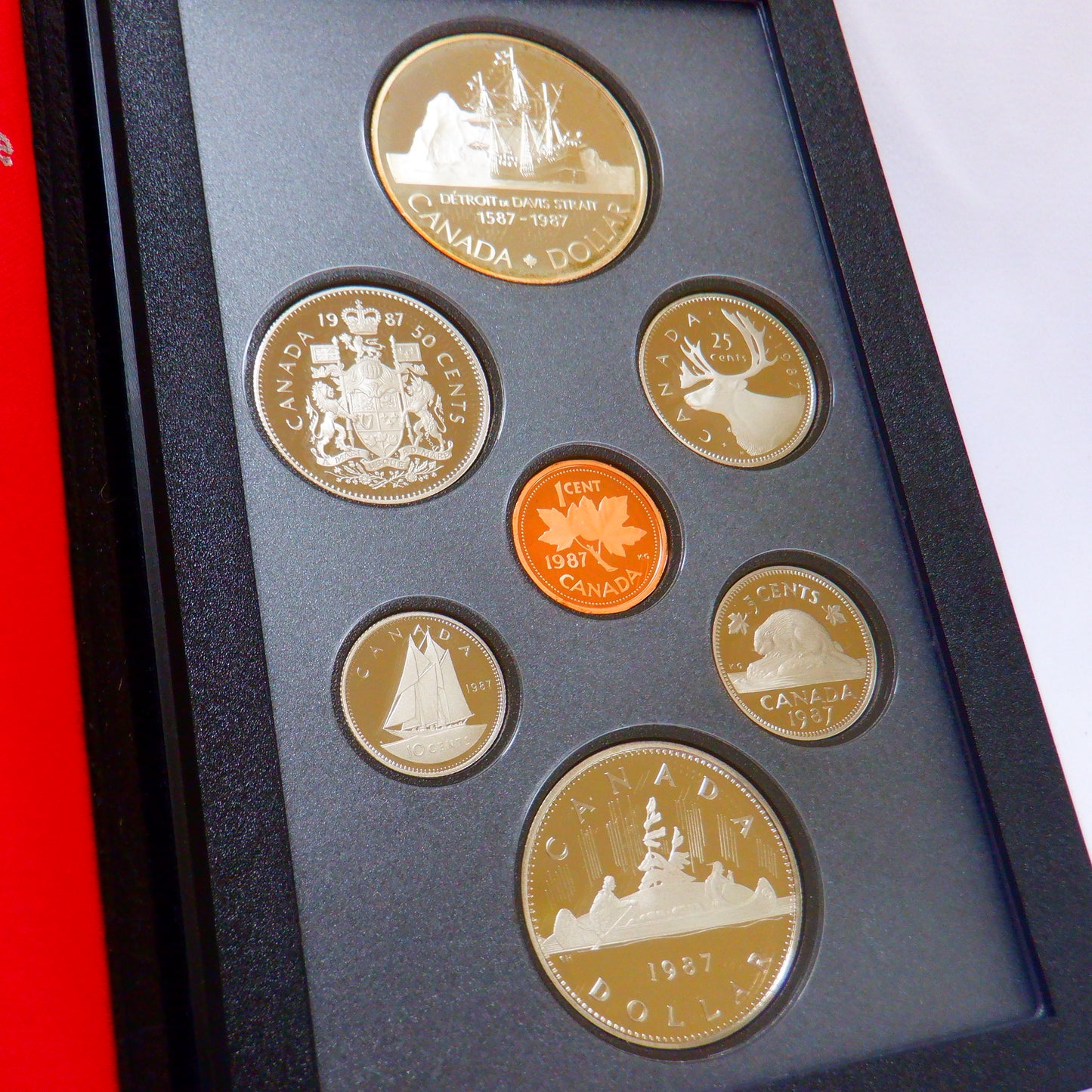 1987 Double Dollar 7-Coin CDN Proof Set: EXPLORER JOHN DAVIS 400th Anniversary