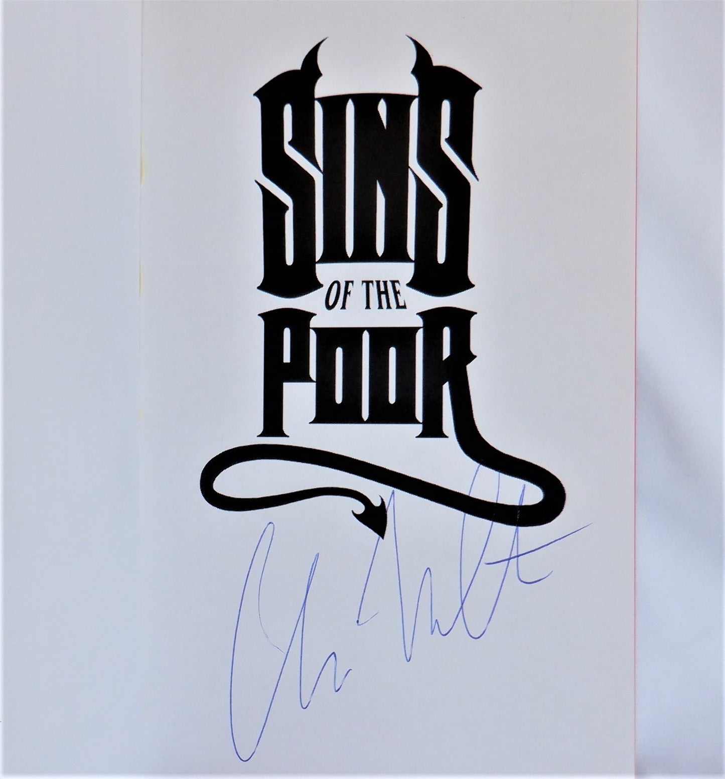 SINS OF THE POOR, A Novel by Chris Walter (1st Ed. SIGNED)