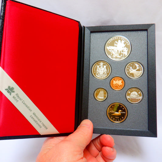 1990 Double Dollar 7-Coin CDN Proof Set: KELSEY EXPLORATION 300th Anniversary