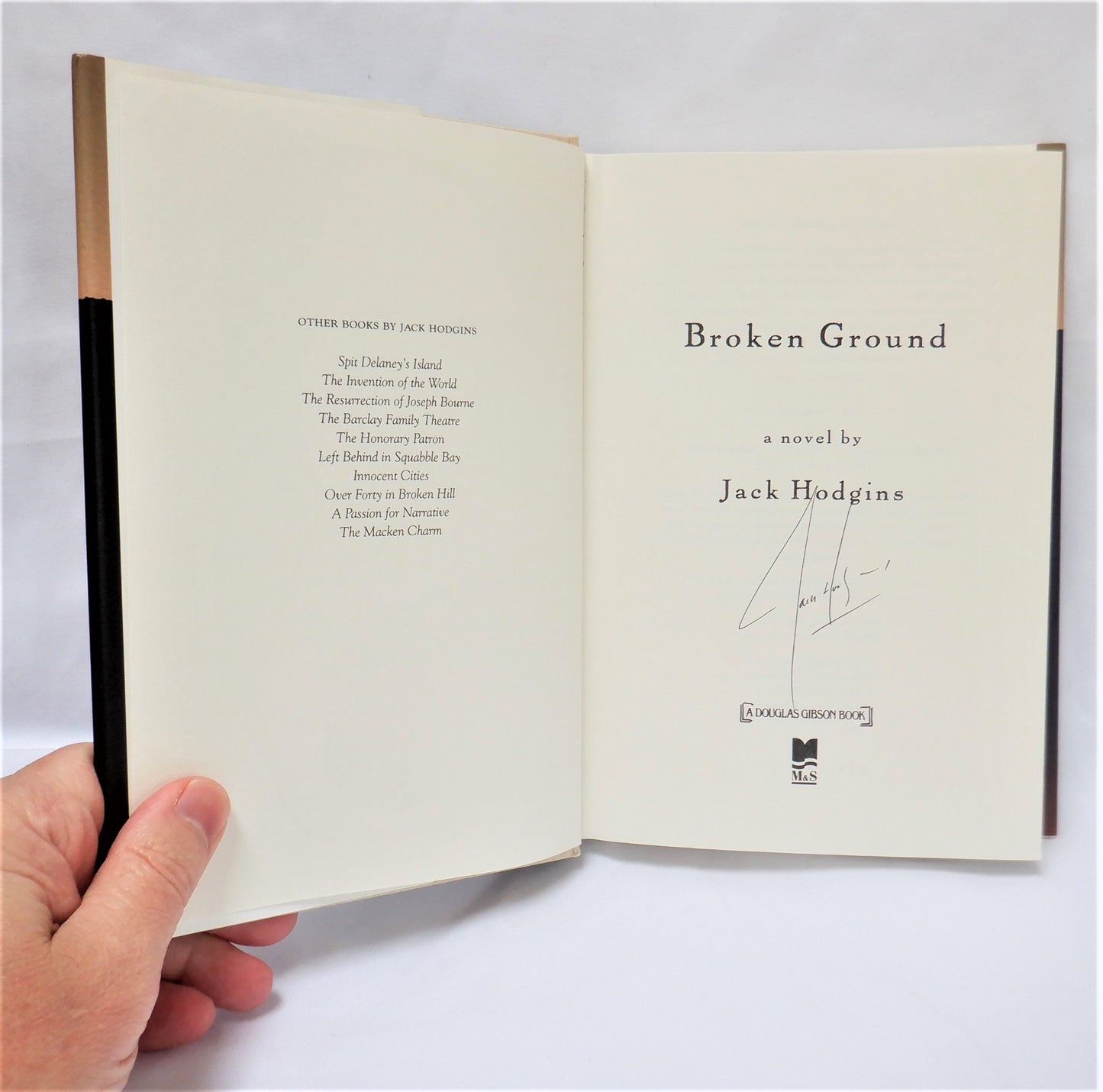 BROKEN GROUND, A Novel by Jack Hodgins (1st Ed. SIGNED)