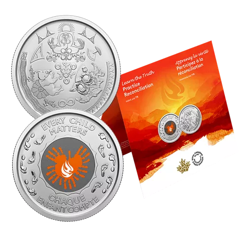 2022 Truth And Reconciliation Keepsake, A Wearable-Coin Designed by First Nations, Métis, and Inuit Communities