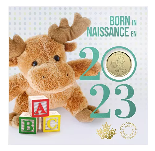 BABY BORN IN 2023! Royal Canadian Mint Greeting Card & 5-Coin Gift Set