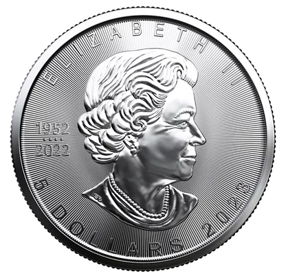 2023 Royal Canadian Mint $5 Pure Silver Coin 1 oz. 99.99% - TREASURED SILVER MAPLE LEAF COIN