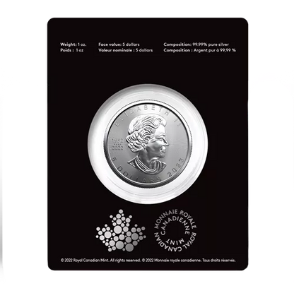 2023 Royal Canadian Mint $5 Pure Silver Coin 1 oz. 99.99% - TREASURED SILVER MAPLE LEAF COIN