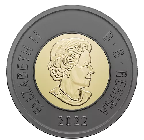 2022 Canadian Black-Nickel $2 Coin: Honouring Queen Elizabeth II (1926-2022)