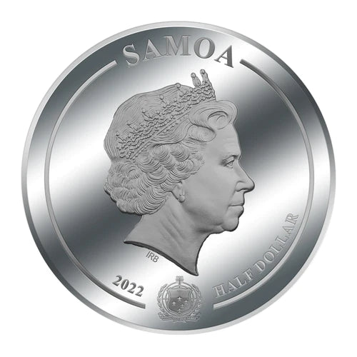 2022 SAMOA 50-Cent Commemorative Silver Coin: QUEEN ELIZABETH II PLATINUM JUBILEE