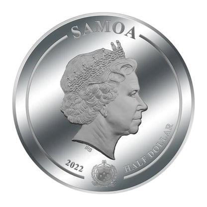 2022 SAMOA 50-Cent Commemorative Silver Coin: QUEEN ELIZABETH II PLATINUM JUBILEE