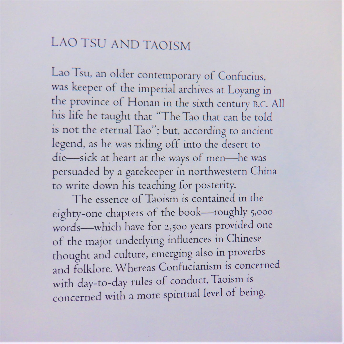 TAO TE CHING, by LAO TSU, Translated by Gia-Fu Feng & Jane English (1997-25th Anniversary Edition)