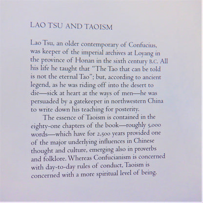 TAO TE CHING, by LAO TSU, Translated by Gia-Fu Feng & Jane English (1997-25th Anniversary Edition)