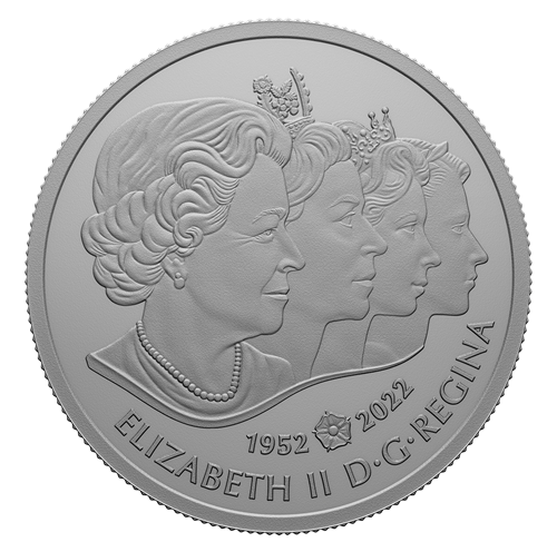 2022 Canadian $5 Coin in Fine Pure .9999 Silver: A FULL-COLOUR PORTRAIT OF HRM QUEEN ELIZABETH II