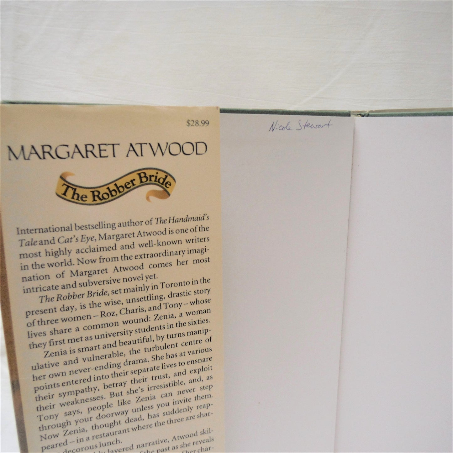 THE ROBBER BRIDE, A Novel by Margaret Atwood (1st Ed. SIGNED)