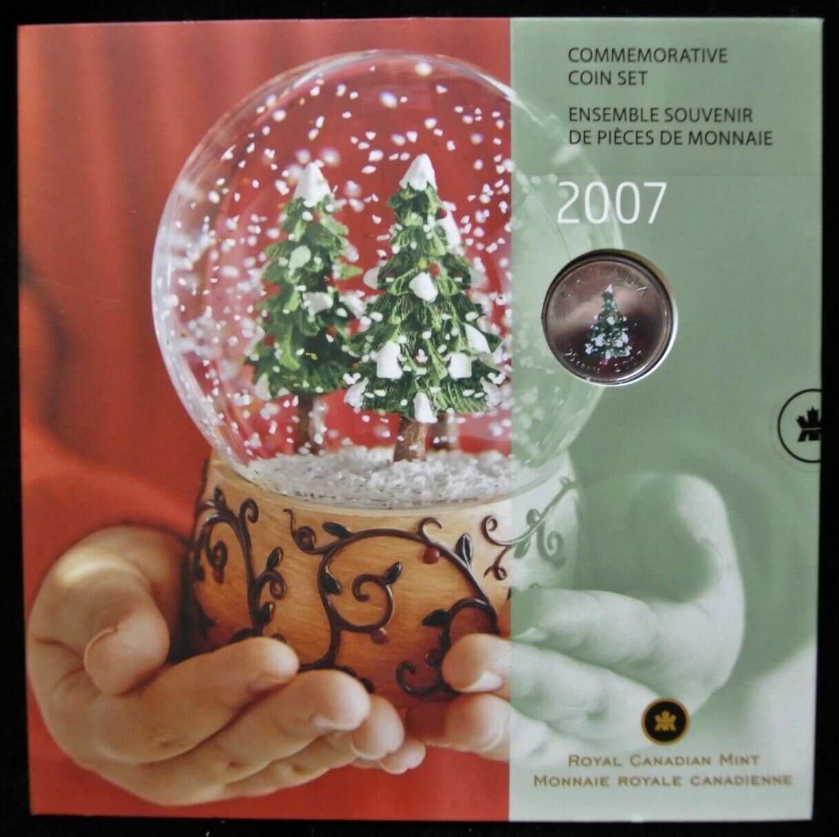 2007 Christmas Tree Coloured Commemorative 7 Coin Gift Set, MINT Sealed