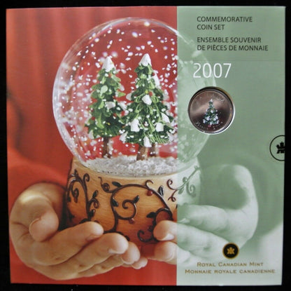 2007 Christmas Tree Coloured Commemorative 7 Coin Gift Set, MINT Sealed