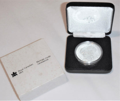 1983 PRINCE CHARLES & PRINCESS DIANA VISIT TO CANADA .925 Fine Silver Coin in Original Clamshell Case