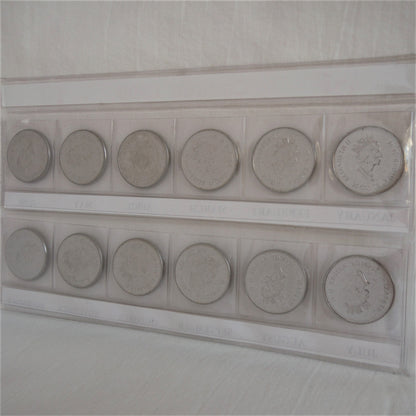 2000 Set of 12 Canadian Millennial 25-Cent Quarters, in Slide-Out Canada Display Pouch