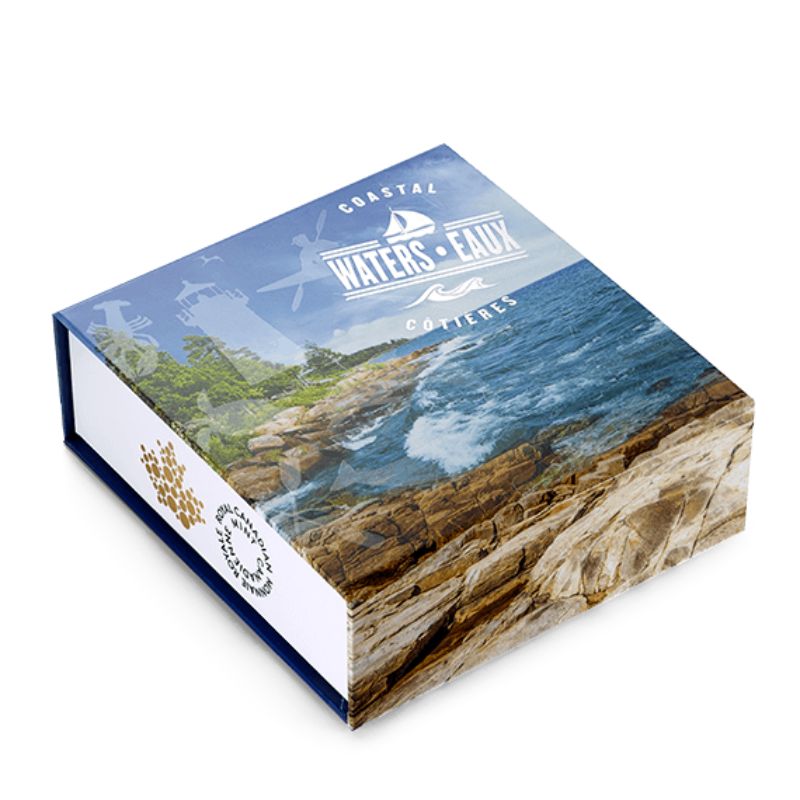 2015 $200 For $200 CANADA'S COASTAL WATERS COIN, 2 Ounces of .9999 Pure Silver w/COA Display Box