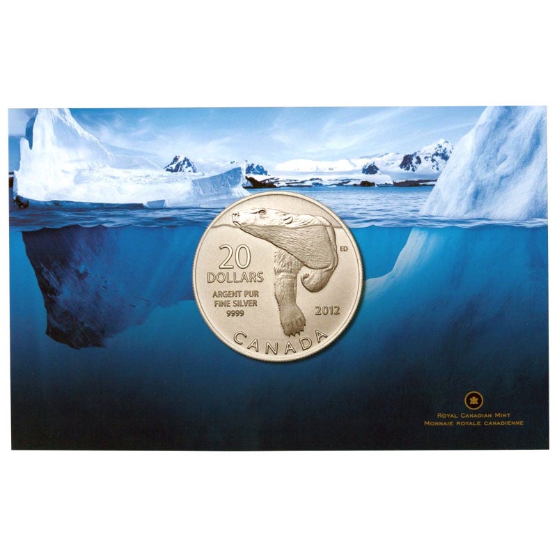 2012 $20 for $20 Pure Silver Coin: CANADA POLAR BEAR