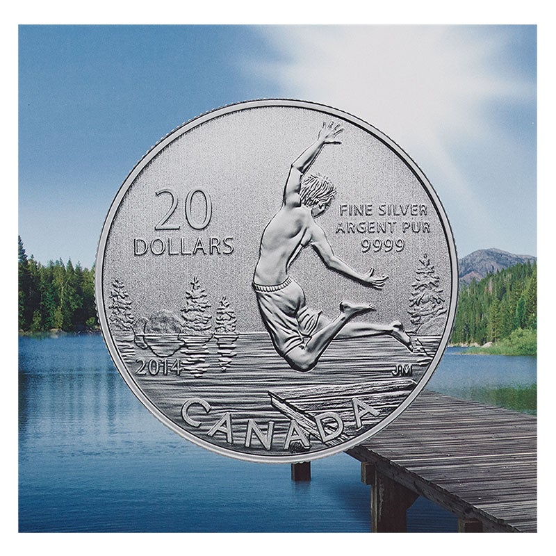 2014 $20 for $20 Pure Silver Coin: CANADA SWIMMER