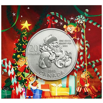 2013 $20 for $20 Pure Silver Coin: CANADA SANTA CLAUS