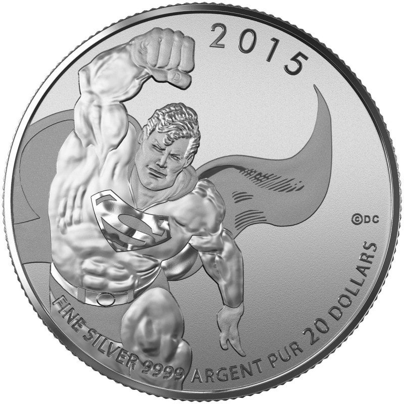 2015 $20 for $20 Pure Silver Coin: CANADA SUPERMAN