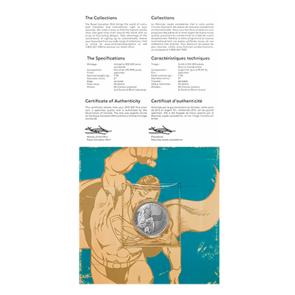2015 $20 for $20 Pure Silver Coin: CANADA SUPERMAN