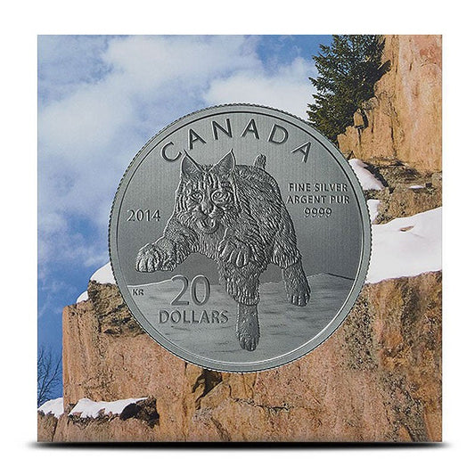 2014 $20 for $20 Pure Silver Coin: CANADA BOBCAT