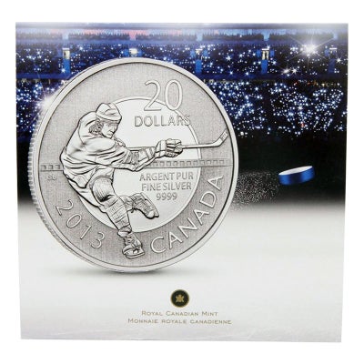 2013 $20 for $20 Pure Silver Coin: CANADA HOCKEY PLAYER