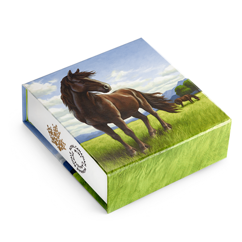 2015 $100 For $100 CANADIAN HORSE LITTLE IRON, 1 Oz .9999 PURE SILVER COIN