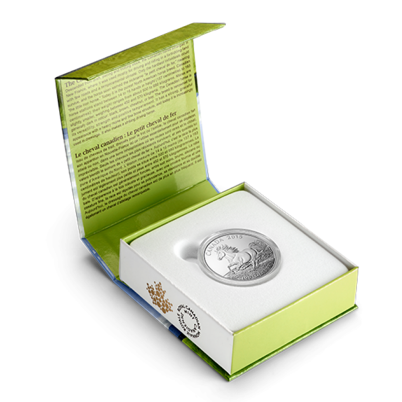 2015 $100 For $100 CANADIAN HORSE LITTLE IRON, 1 Oz .9999 PURE SILVER COIN