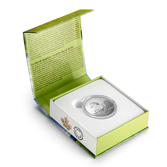 2015 $100 For $100 CANADIAN HORSE LITTLE IRON, 1 Oz .9999 PURE SILVER COIN