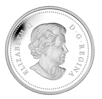 2013 Canadian 1oz Pure Fine Silver $20 Coin: BLUE FLAG IRIS and SWAROVSKI CRYSTALS