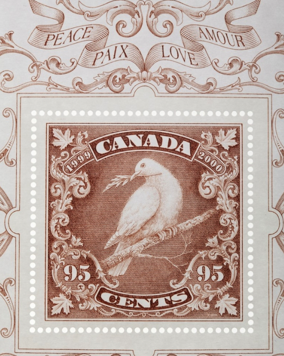 2000 OFFICIAL MILLENNIUM KEEPSAKE TIN, including Stamps by Canada Post & Medallion by Royal Canadian Mint